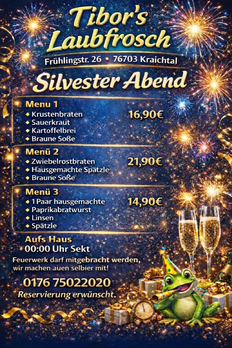 Sylvester Reservierung